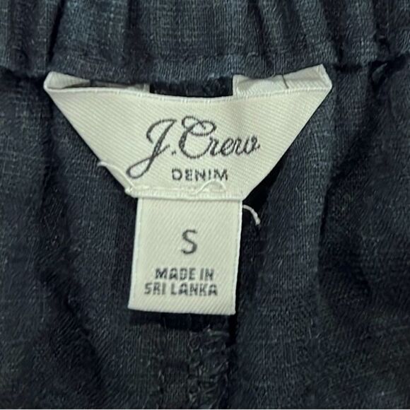 J.Crew black linen blend pull on seaside pants size small - Picture 5 of 9